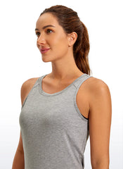 Pima Cotton Split Open Back Tank
