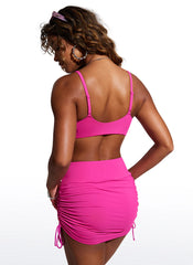 Scoop Neck Adjustable Strap D-DD Bikini Top