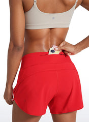 Feathery-Fit Soft Lined Zip Pocket Shorts 4''