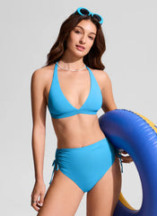Deep V neck T back Triangle Bikini Top