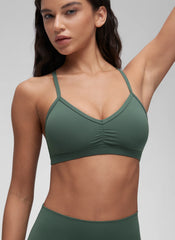 Butterluxe Sports Ruched V Neck Bra