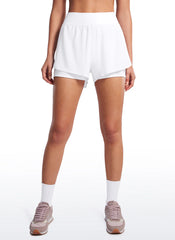 Feathery-Fit Soft High Rise 2 in 1 Dolphin Shorts 3''