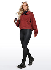 Faux Leather No Front Seam Legging 28''