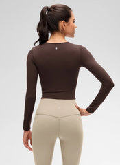 Butterluxe Front Seam Cropped Long Sleeve