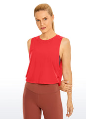 Pima Cotton Crop Deep Armhole Tank