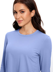 Pima Cotton Cropped Classic Fit Long Sleeve