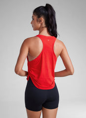 Pima Cotton Racerback Ruched Side Tank