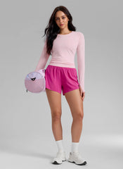 Feathery-Fit Soft Lined Mid Rise Shorts 4''