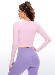 Butterluxe Scoop Neck Cropped Long Sleeve