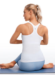 Seamless Racerback Ribbed Hip Length Tank