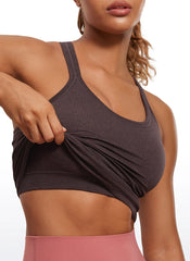 Seamless Racerback Ribbed Hip Length Tank
