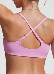 Scoop Neck Adjustable Strap Bikini Top