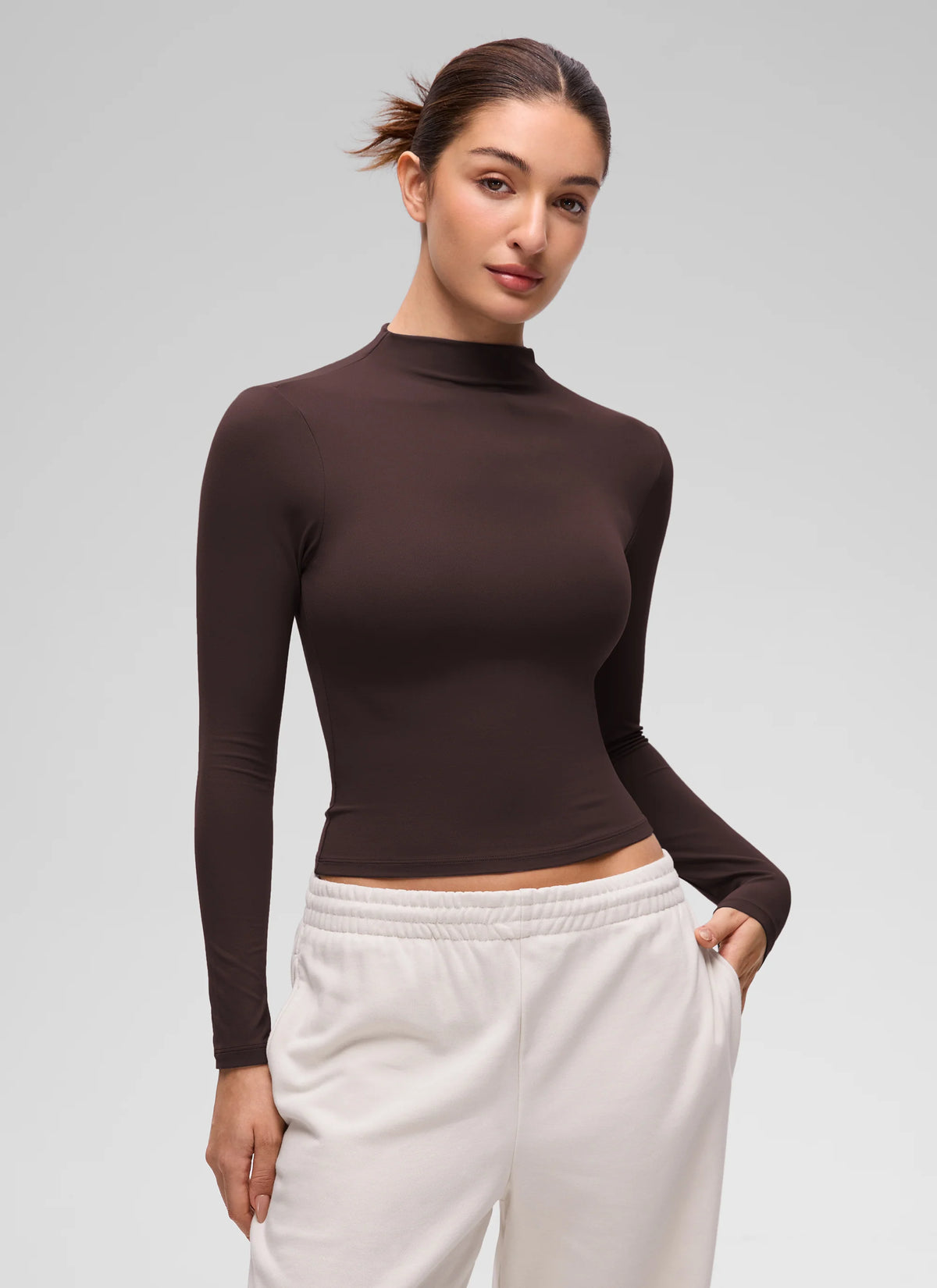 Softembrace Mock Neck Long Sleeve
