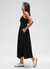 V Neck Flowy Tank Maxi Dress