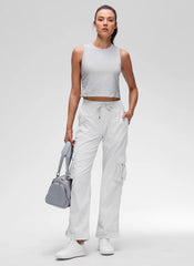 Pima Cotton Crewneck Crop Tank