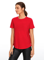 Pima Cotton Round Neck Short Sleeve