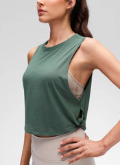 Pima Cotton Crop Deep Armhole Tank