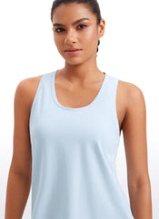 Pima Cotton Sleeveless  Scoop Neck Tank