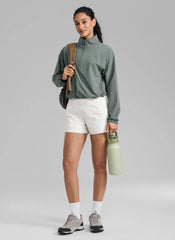 Ripstop Zip Pocket Mid Rise Shorts 4''