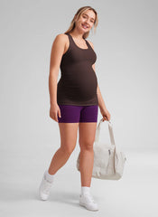 Butterluxe Maternity Built in Bra Ruched Tank