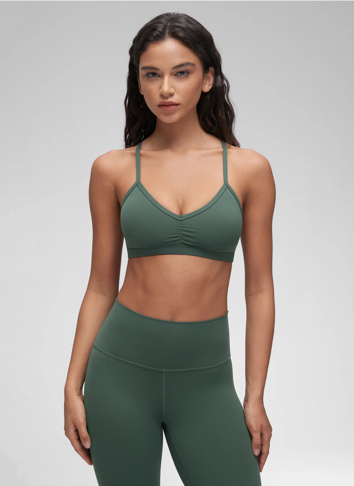 Butterluxe Sports Ruched V Neck Bra