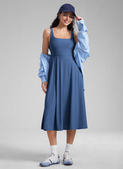 Cloudweight Double Lined Pocket Midi Dress
