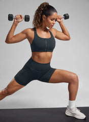 Zip Front High Impact Sports Bra