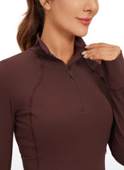 Butterluxe Half Zip Cropped Long Sleeve