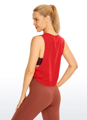 Pima Cotton Crop Deep Armhole Tank