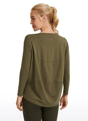 Pima Cotton Boat Neck Long Sleeve