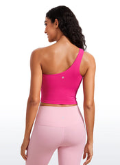 Butterluxe Built in Bra One Shoulder Tank