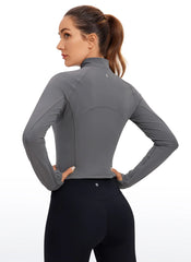 Butterluxe Half Zip Cropped Long Sleeve