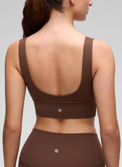 Butterluxe Deep V Neck Longline Sports Bra