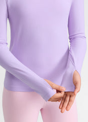 Girls Seamless Hip Length Long Sleeve