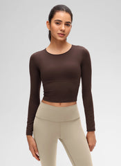 Butterluxe Front Seam Cropped Long Sleeve