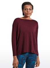 Pima Cotton Boat Neck Long Sleeve