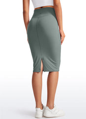 Butterluxe High Rise Midi Pencil Skirt 26''