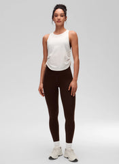 Pima Cotton Racerback Ruched Side Tank