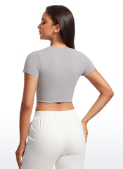 Butterluxe Double Lined Cropped Short Sleeve