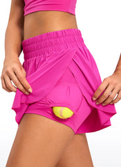 Feathery-Fit Soft 2 in 1  Flowy Shorts 3''
