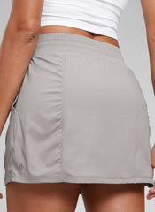 Lightweight High Rise Skirts Drawstring Skirt