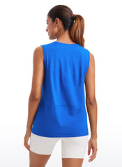 Pima Cotton Hip Length High Neck Tank