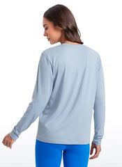 Workout Hip Length Crewneck Long Sleeve