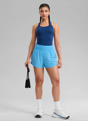 Feathery-Fit Soft High Split Dolphin Shorts 2.5"