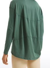 Pima Cotton Boat Neck Long Sleeve