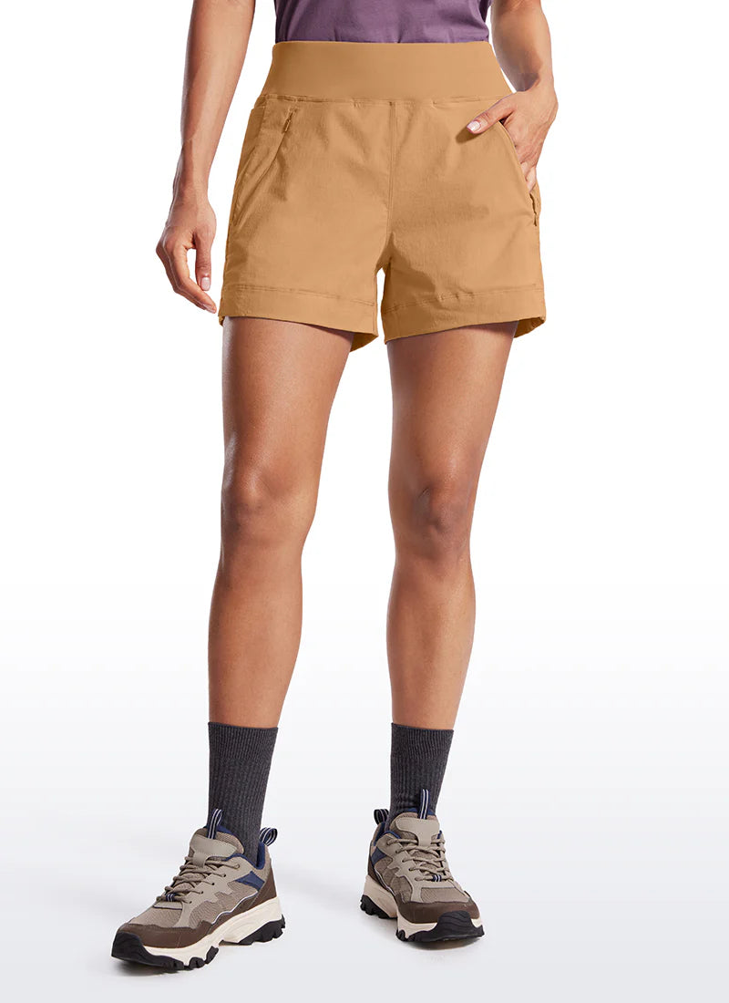 Ripstop Zip Pocket Mid Rise Shorts 4''