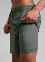 Feathery-Fit Athletic Shorts 7''- Lined