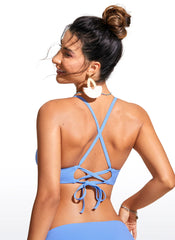 Sunshine Lace Up Strappy Bikini Top
