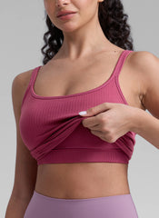 Seamless U Back Built in Bra Tank