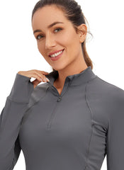 Butterluxe Half Zip Cropped Long Sleeve